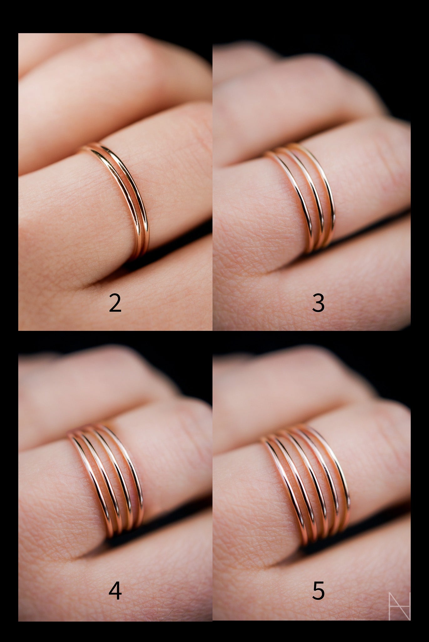 Medium Thick Ring, 14K Rose Gold Fill