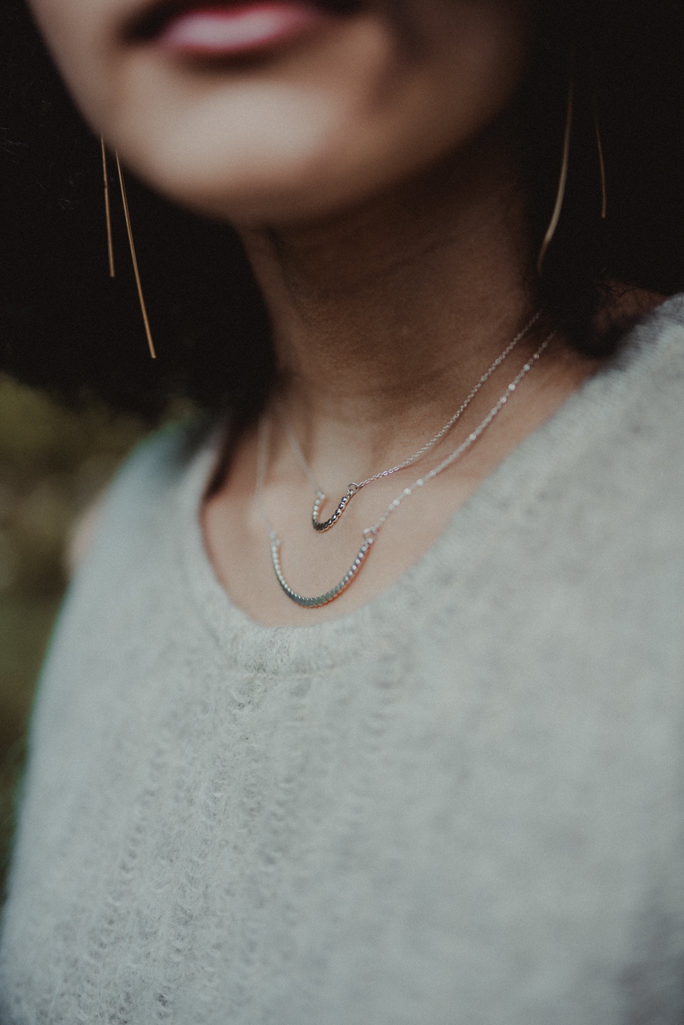Medium Bead Necklace, Gold Fill, Rose Gold Fill, or Sterling Silver