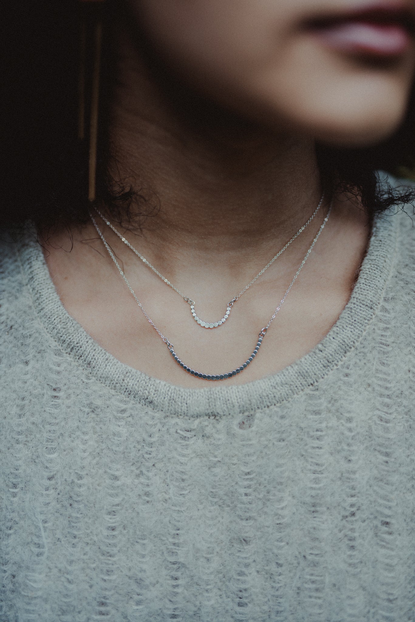 Medium Bead Necklace, Gold Fill, Rose Gold Fill, or Sterling Silver