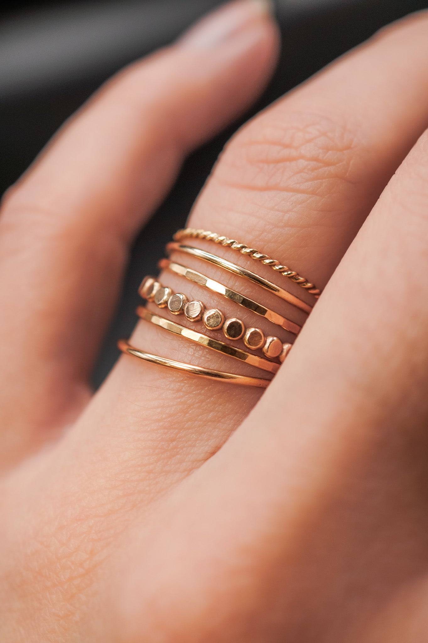 Mini Bead Ring, 14K Gold Fill