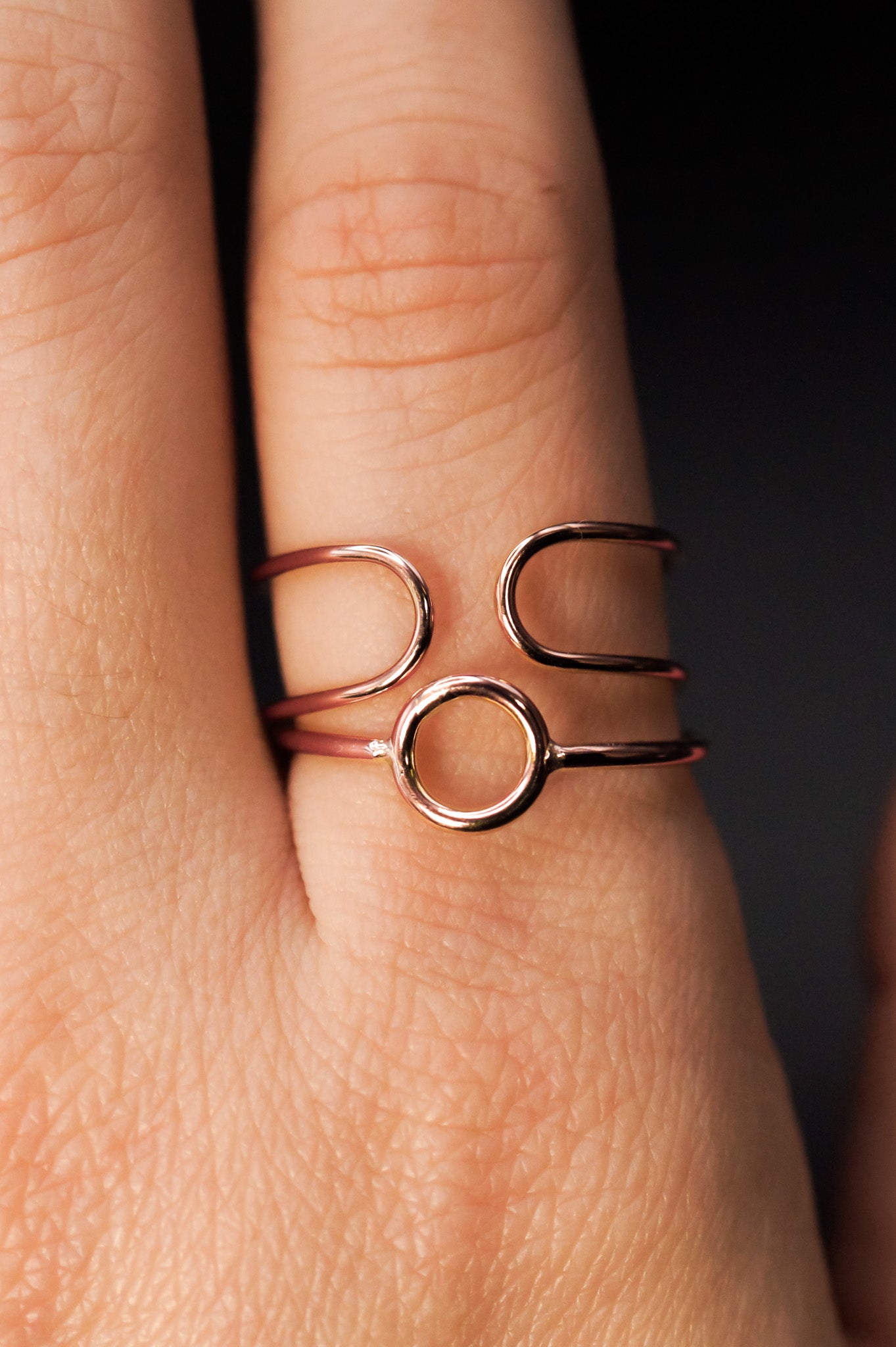 Mini Circle Ring, 14K Rose Gold Fill