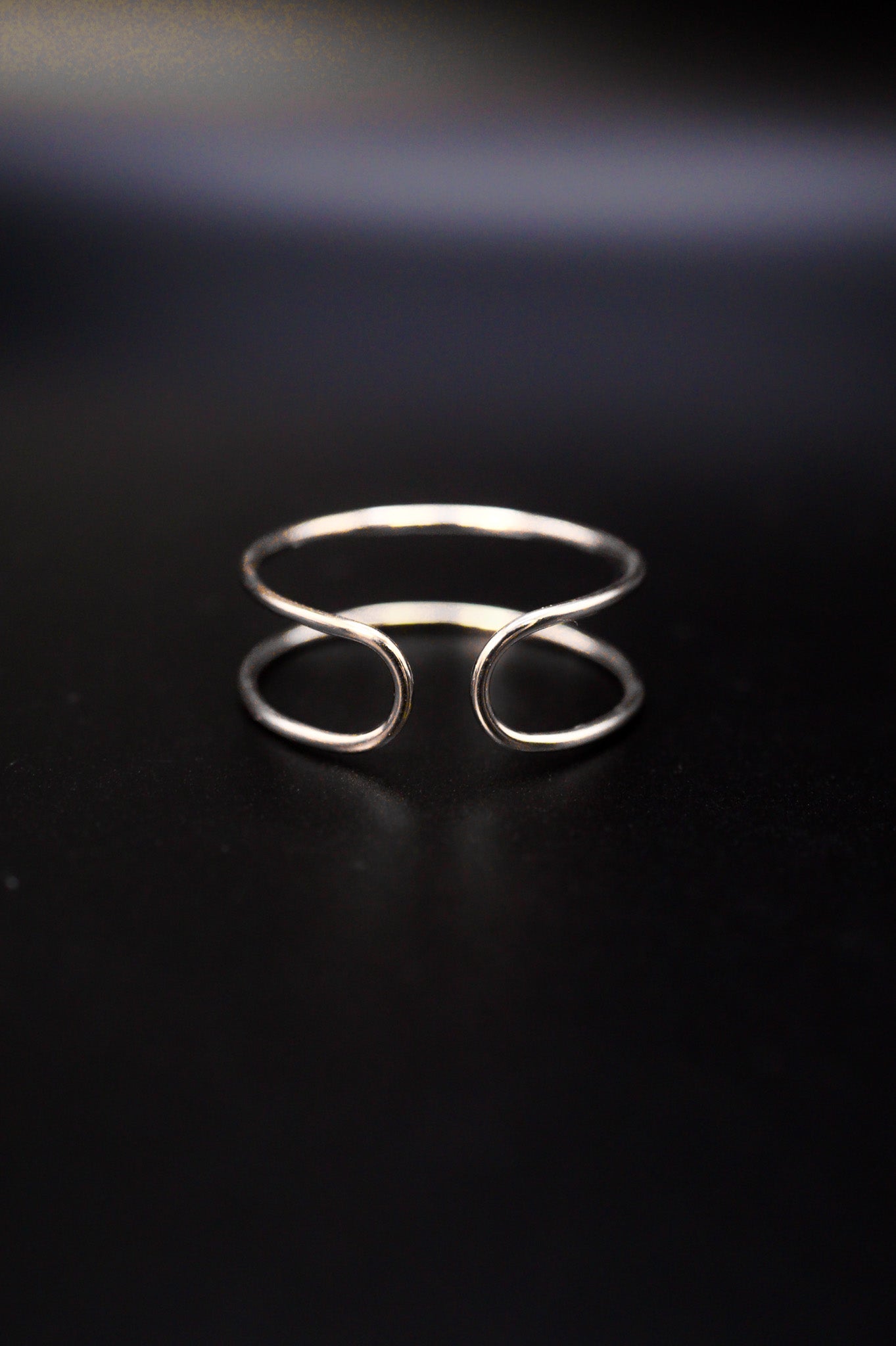 Stadium Cuff Ring, Sterling Silver