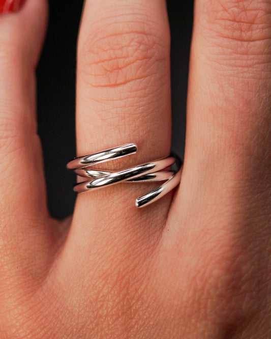 Open Spiral Ring, Sterling Silver