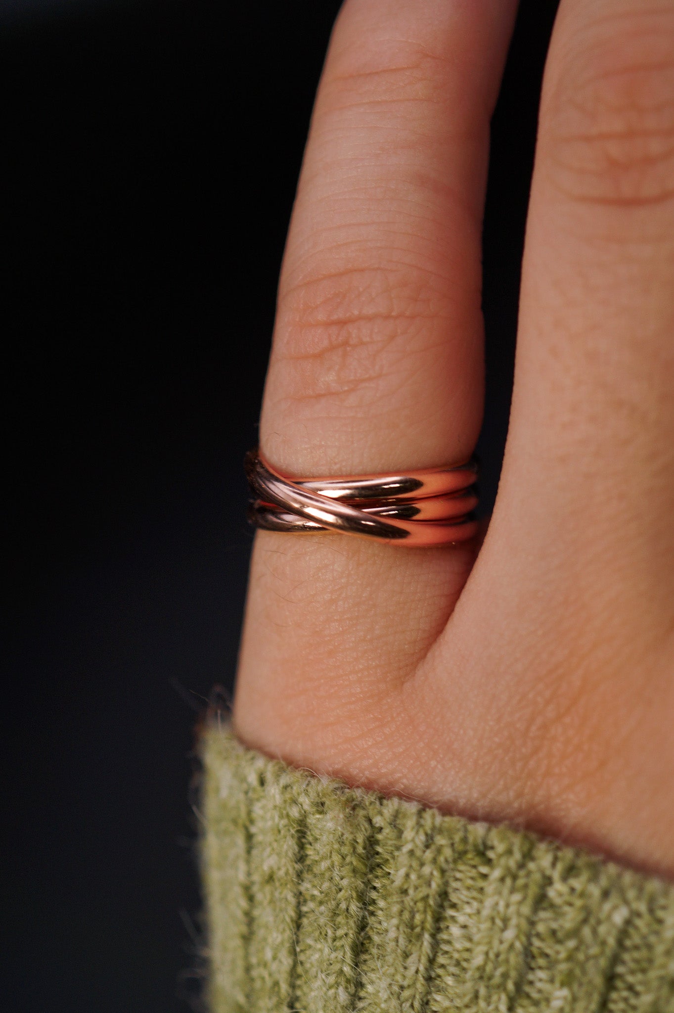 Overlap Ring, 14K Rose Gold Fill