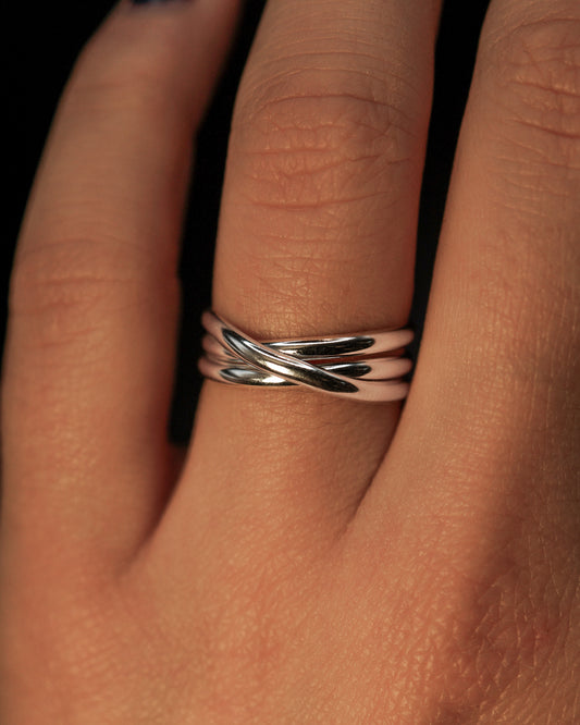 Overlap Ring, Sterling Silver