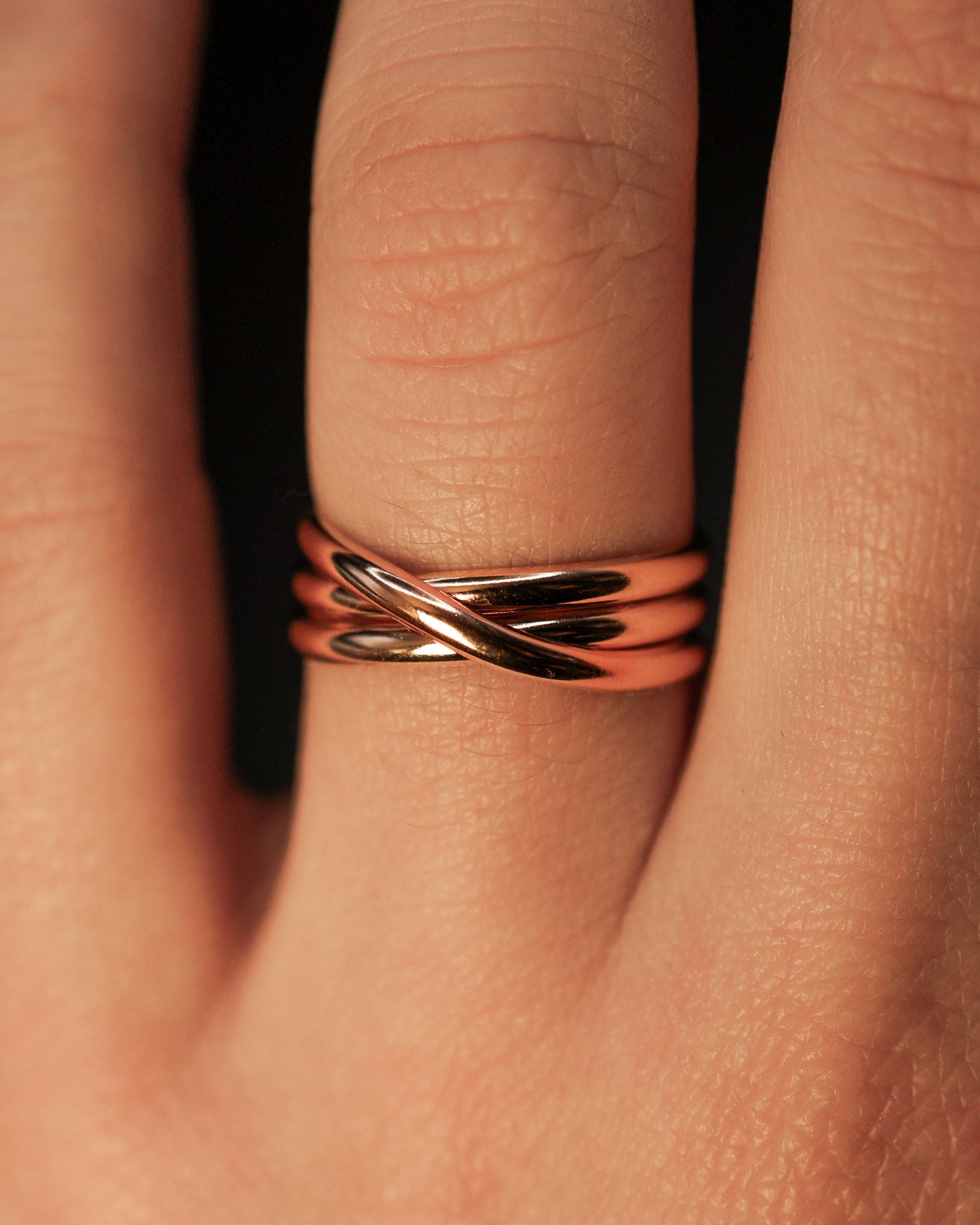 Overlap Ring, 14K Rose Gold Fill