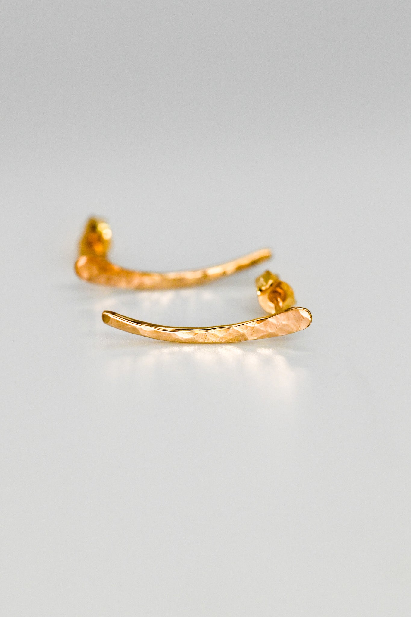 Ear Climber Earring, Solid 14K Gold
