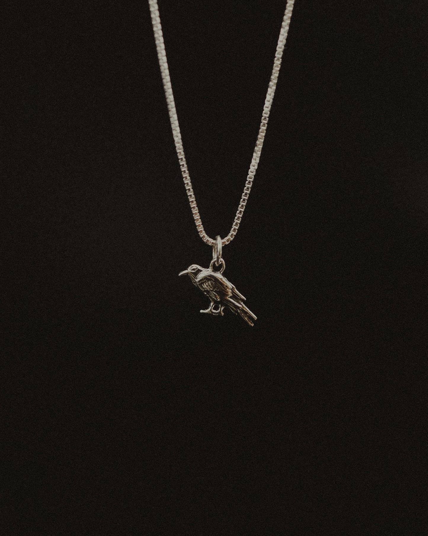 Crow Charm, Sterling Silver