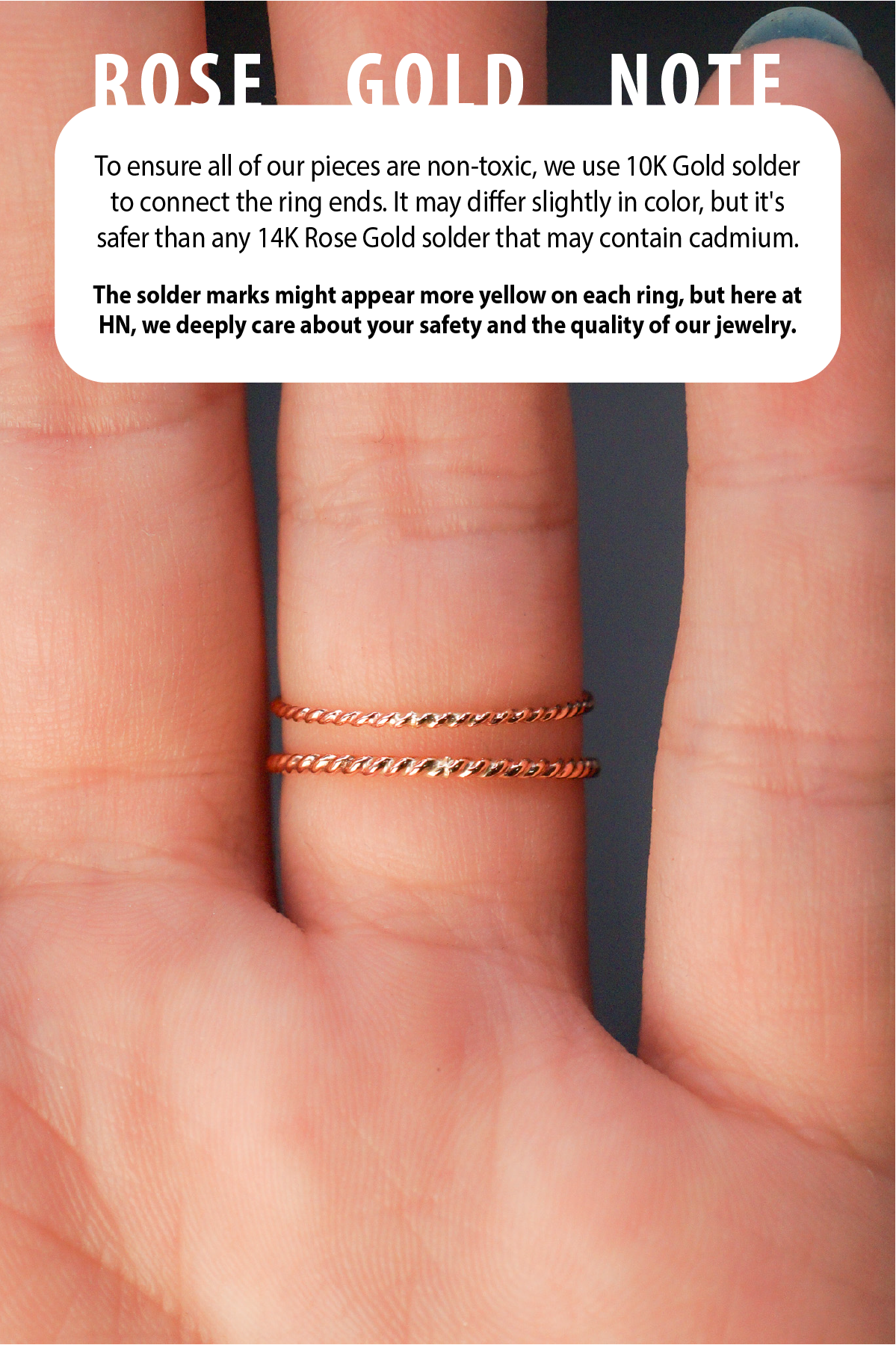 Thick & Thin Twist Set of 2 Stacking Rings in Gold Fill, Rose Gold Fill or Sterling Silver