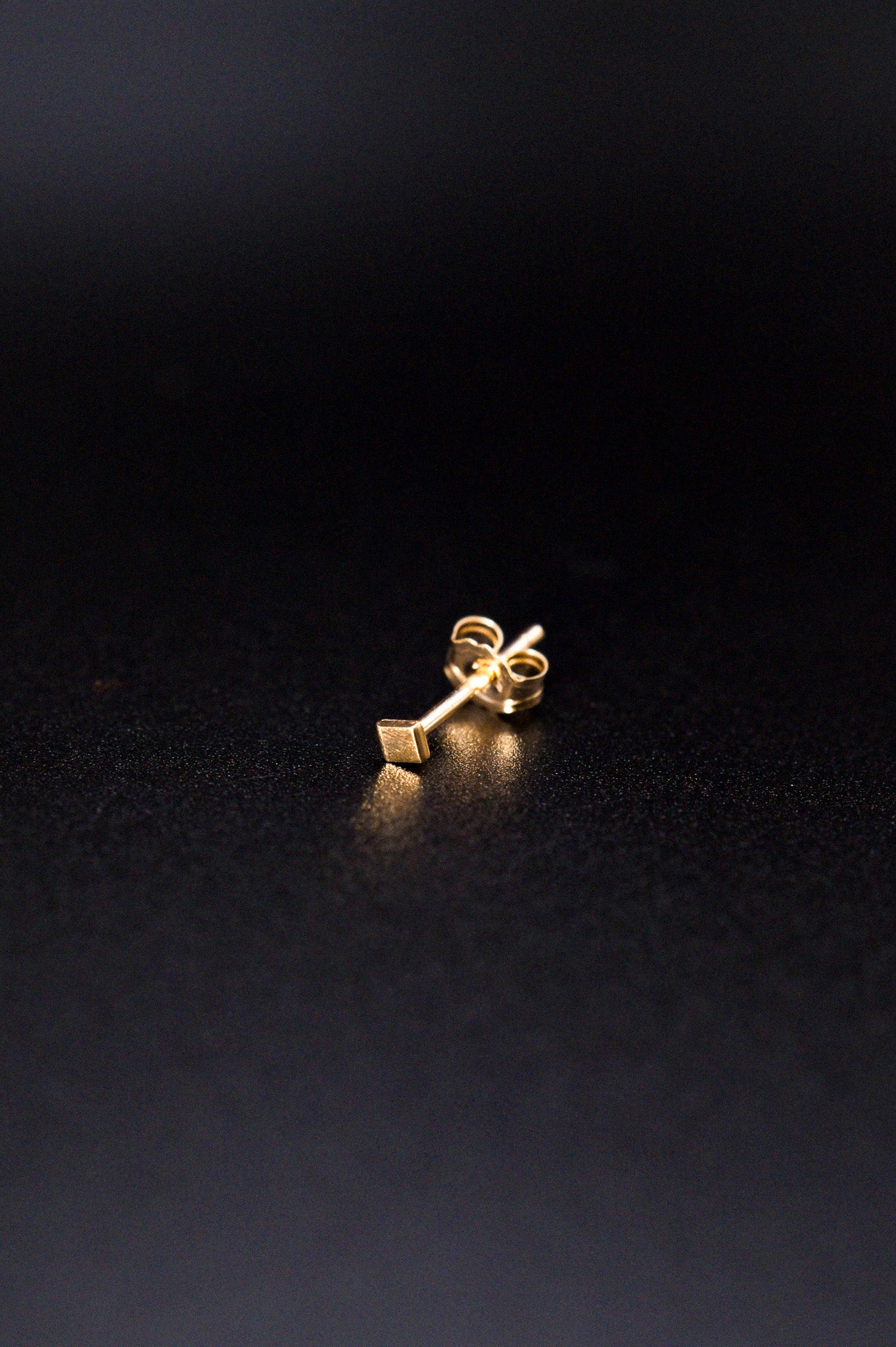 Square Mirror Stud Earrings, Gold Fill, Rose Gold Fill, or Sterling Silver