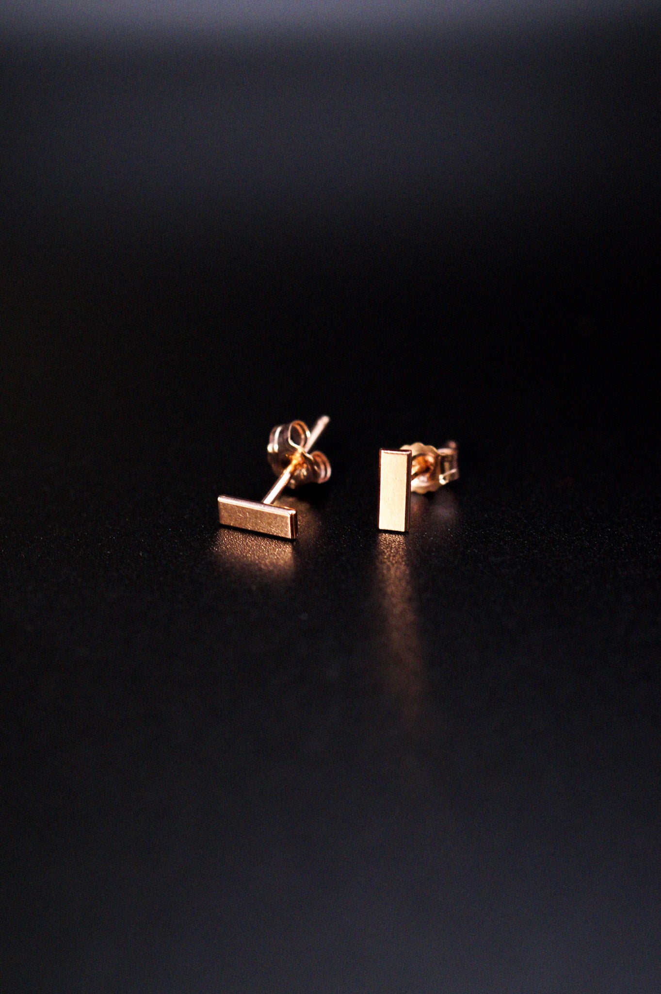 Mini Mirror Stud Earrings, Gold Fill, Rose Gold Fill, or Sterling Silver