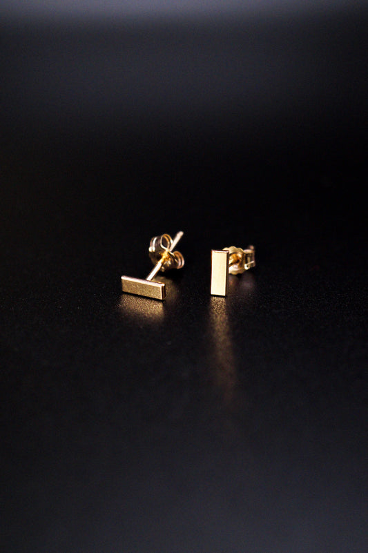 Mini Mirror Stud Earrings, Gold Fill, Rose Gold Fill, or Sterling Silver