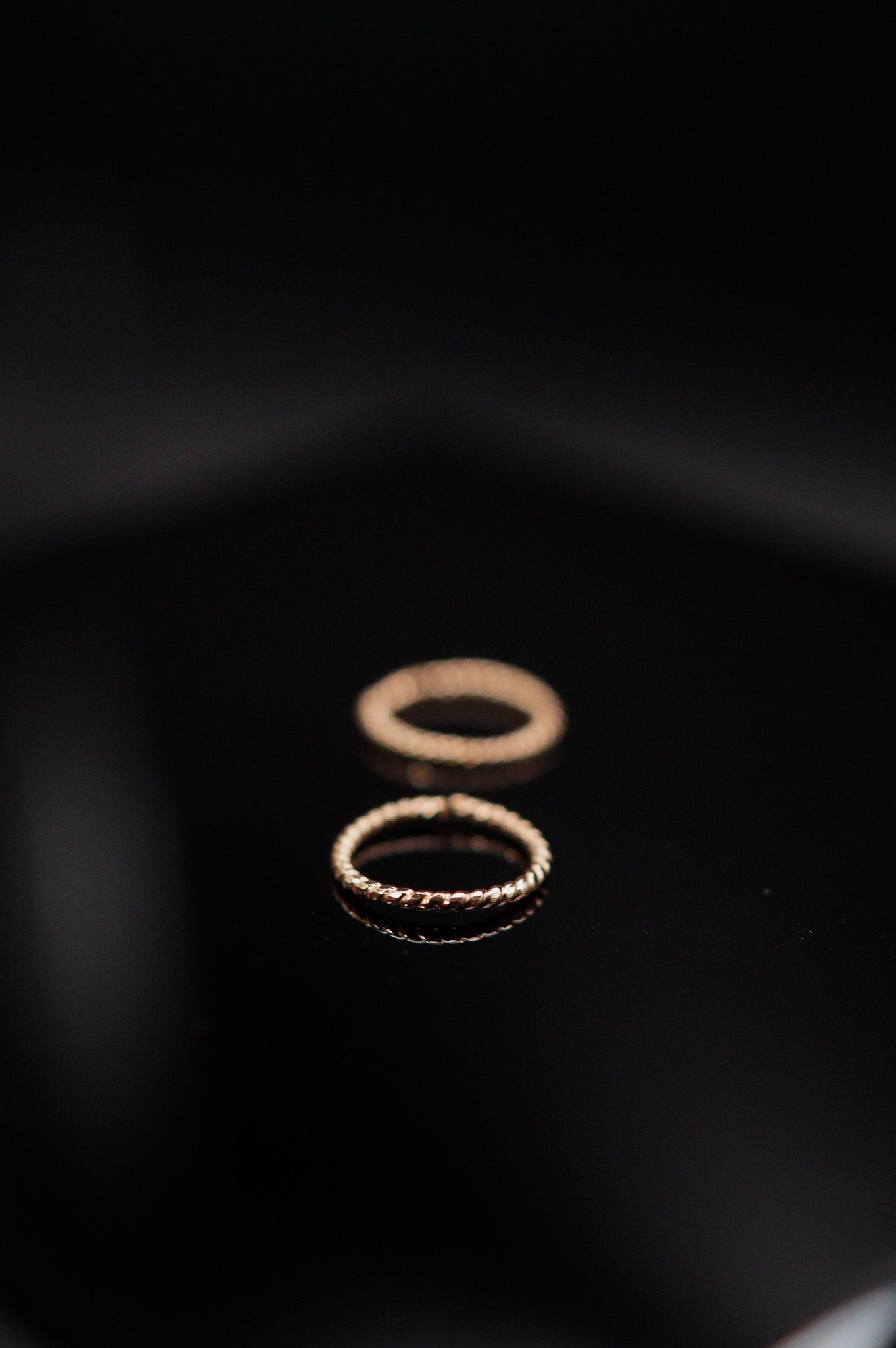 Twist Huggie Hoop Earring in Solid 14K Rose Gold