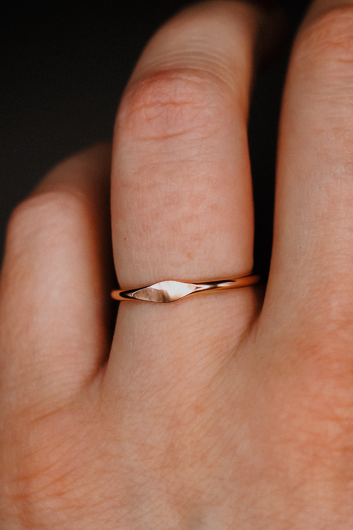 Signet Ring, 14K Rose Gold Fill