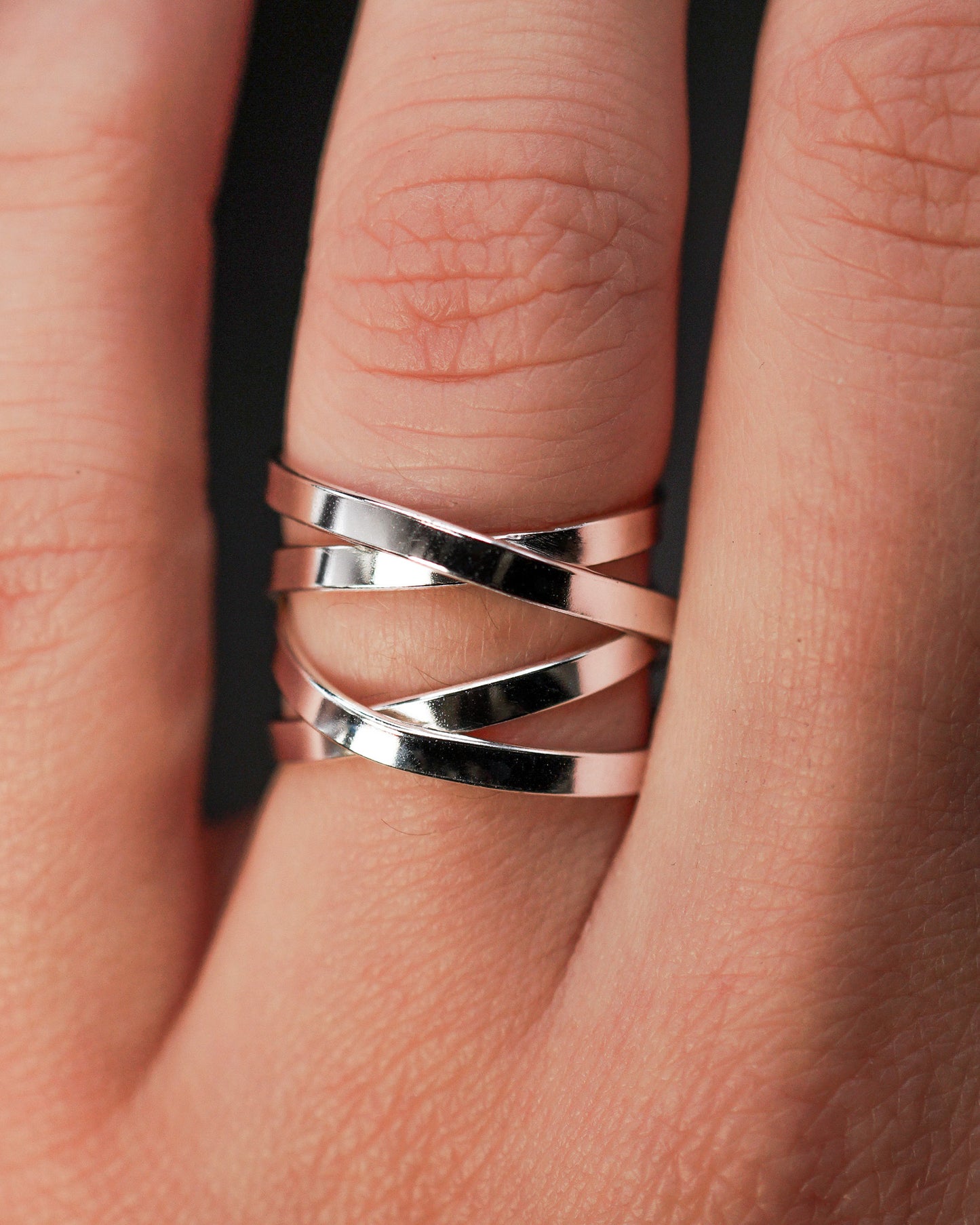Ribbon Wraparound Ring, Sterling Silver