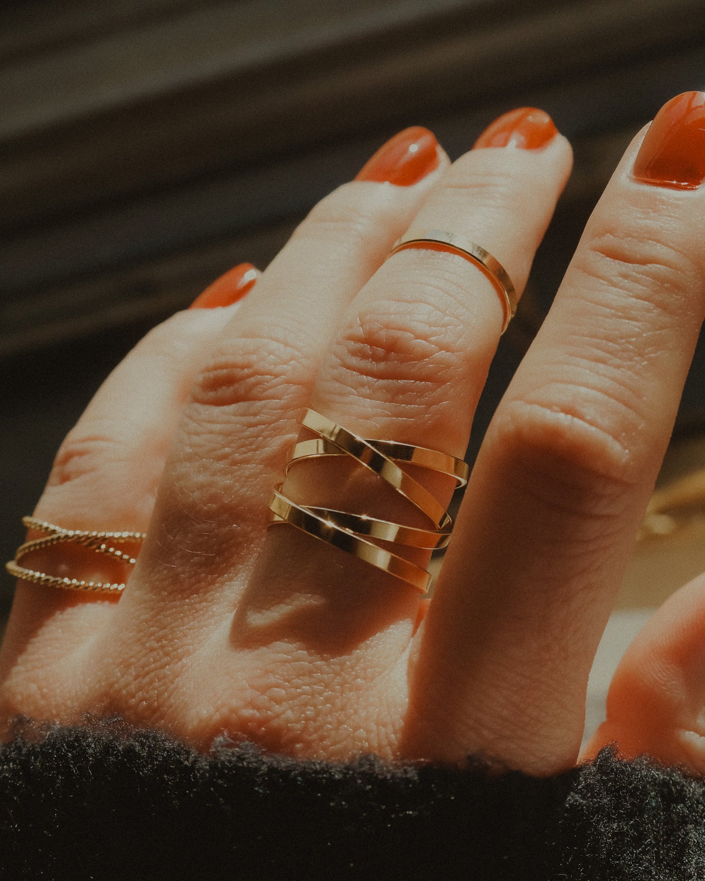 Ribbon Wraparound Ring, 14K Rose Gold Fill