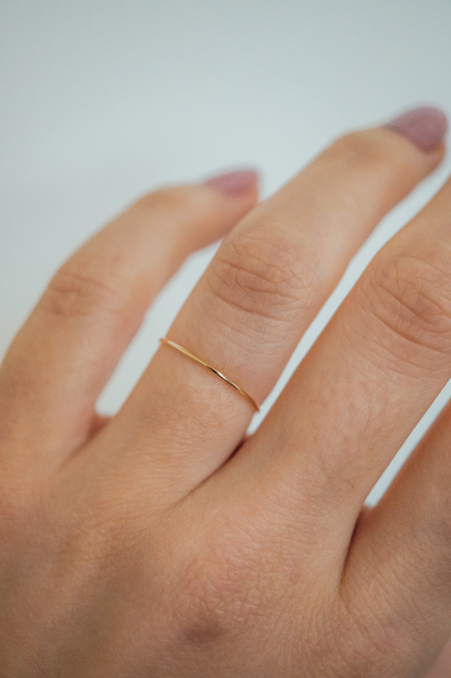 Ultra Thin Ring, Solid 14K Gold