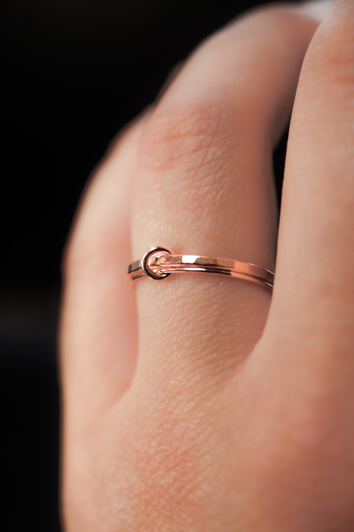 Link Ring, Solid 14K Rose Gold