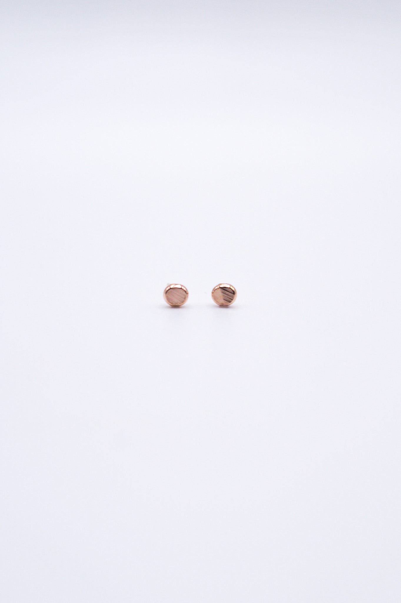 Hammered Bead Flat Back Stud Earring