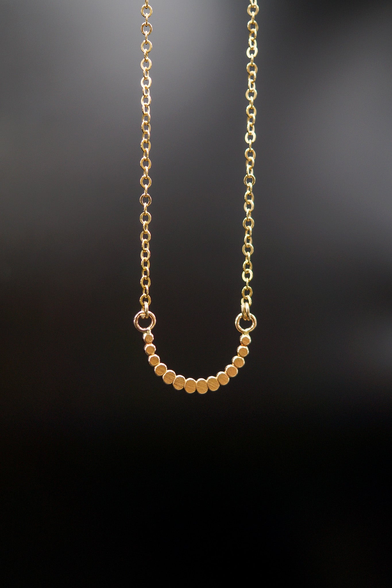 Small Bead Necklace, Gold Fill, Rose Gold Fill, or Sterling Silver