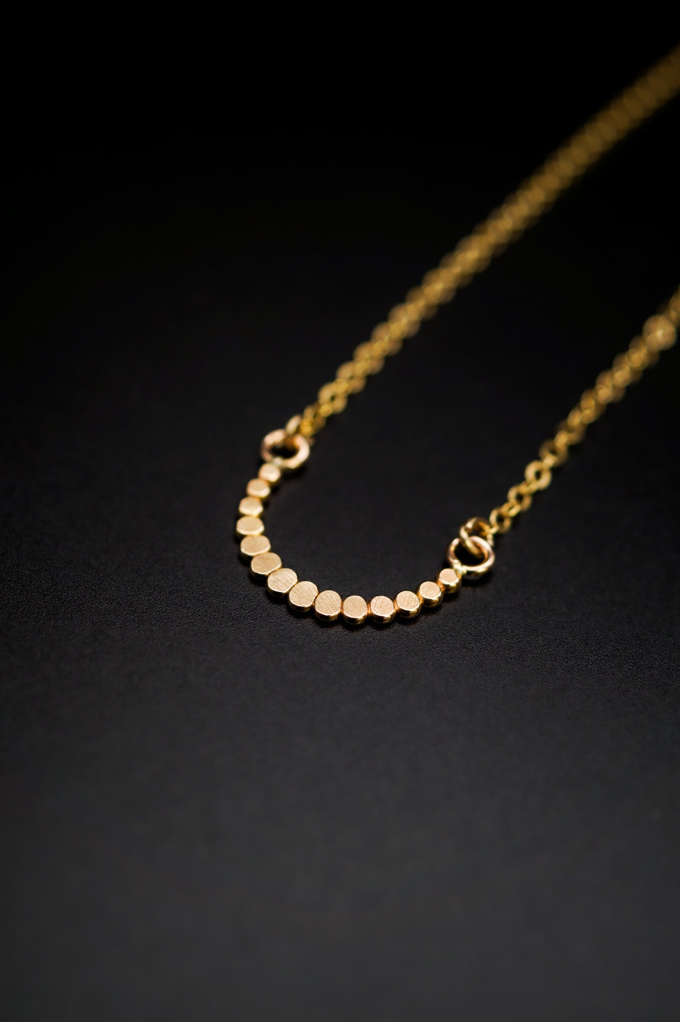 Small Bead Necklace, Gold Fill, Rose Gold Fill, or Sterling Silver