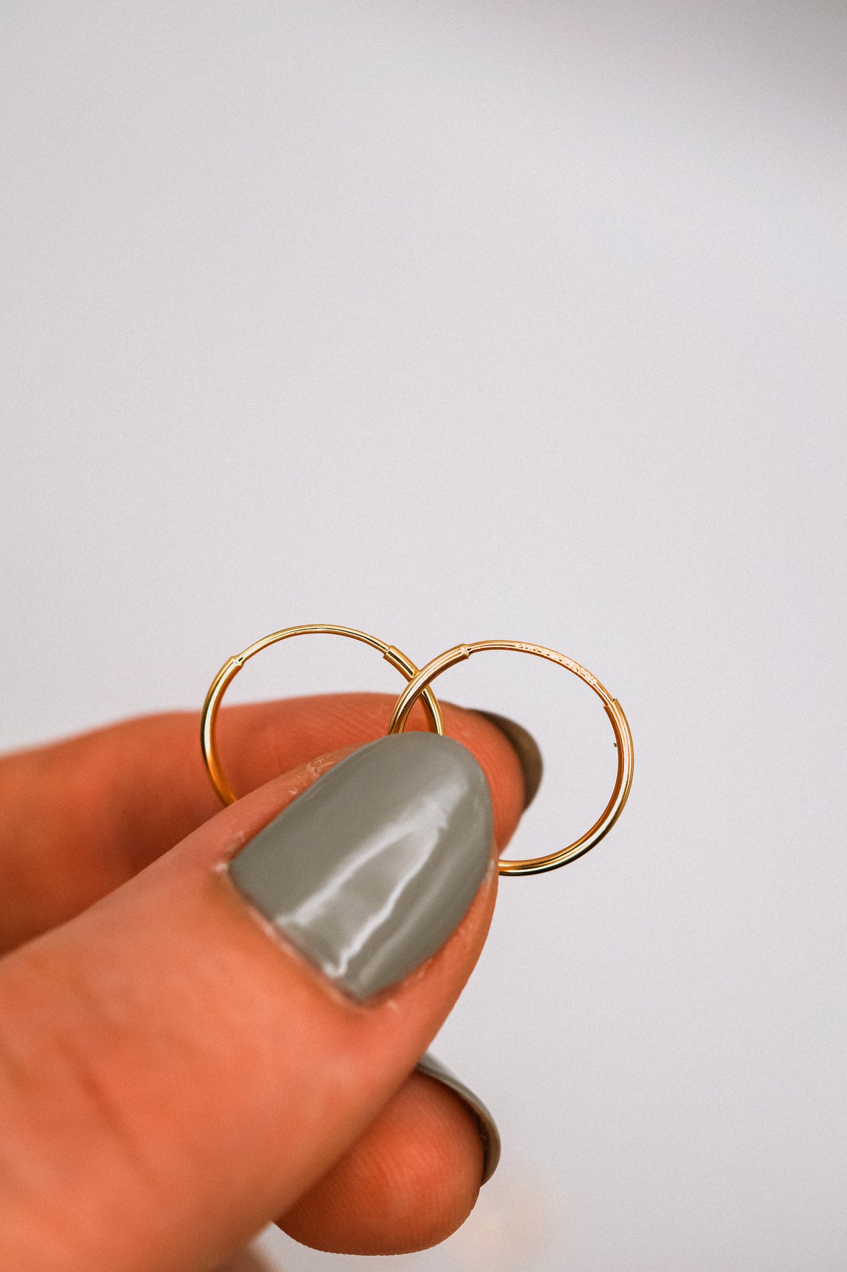 Endless Hoop Earring in Solid 14K Gold