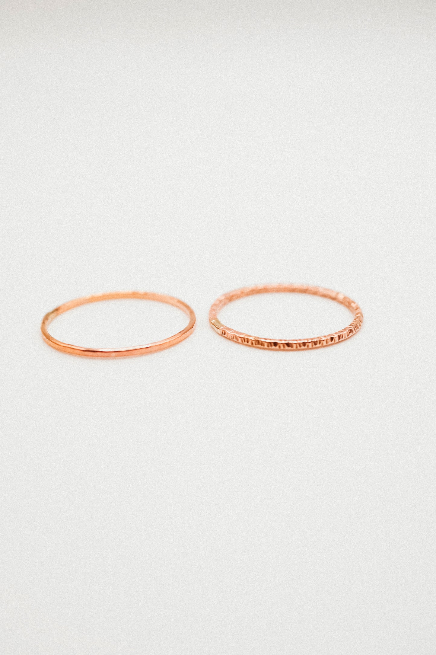 Sparkle Set of 2 Stacking Rings, 14K Rose Gold Fill