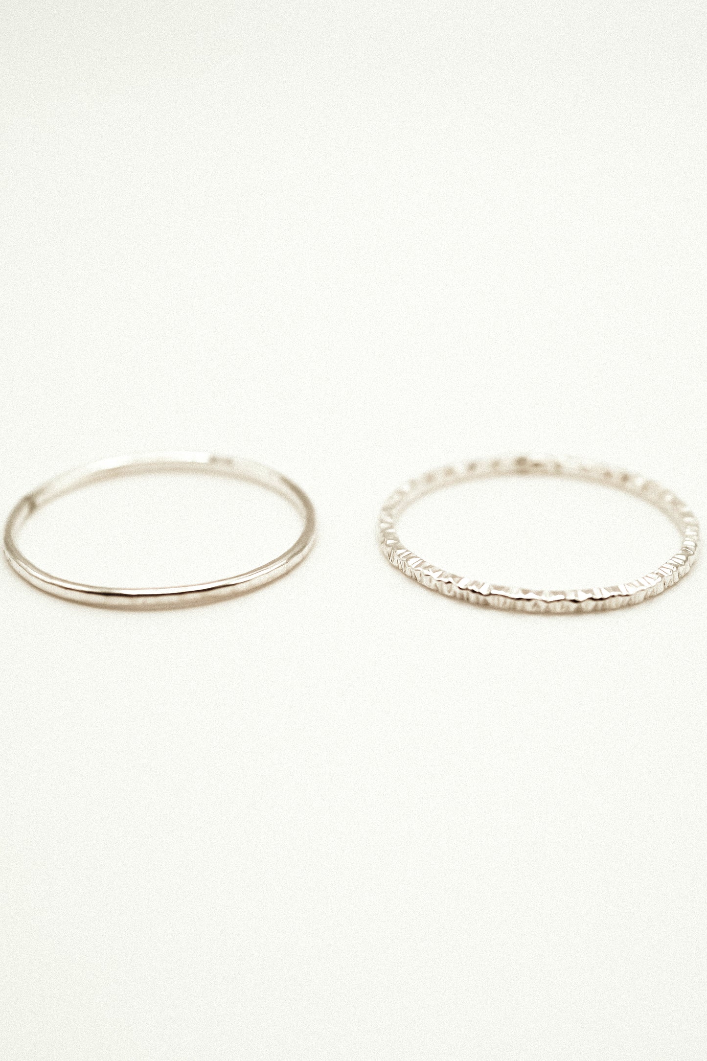 Sparkle Set of 2 Stacking Rings, Sterling Silver