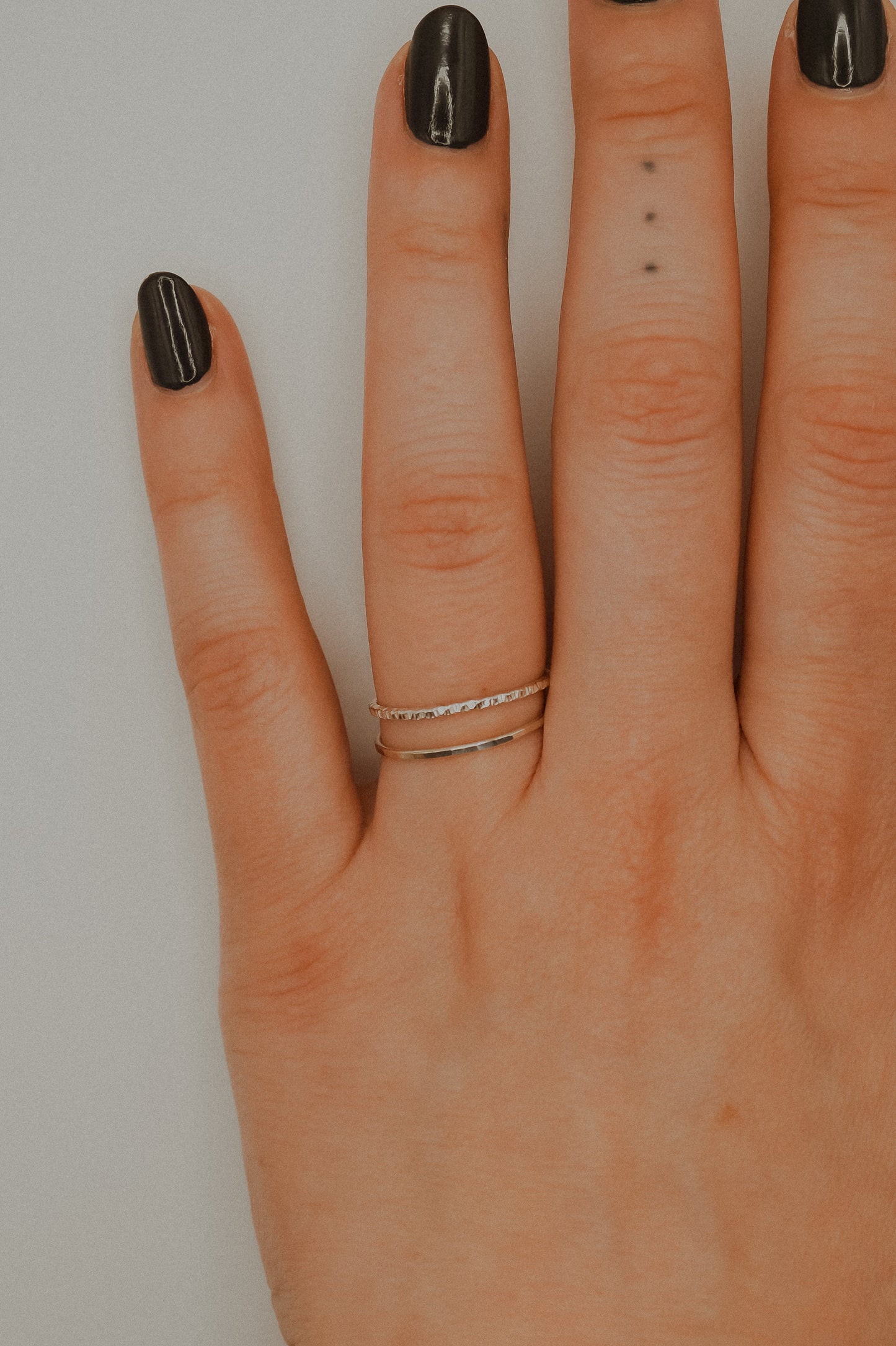 Sparkle Set of 2 Stacking Rings, Sterling Silver