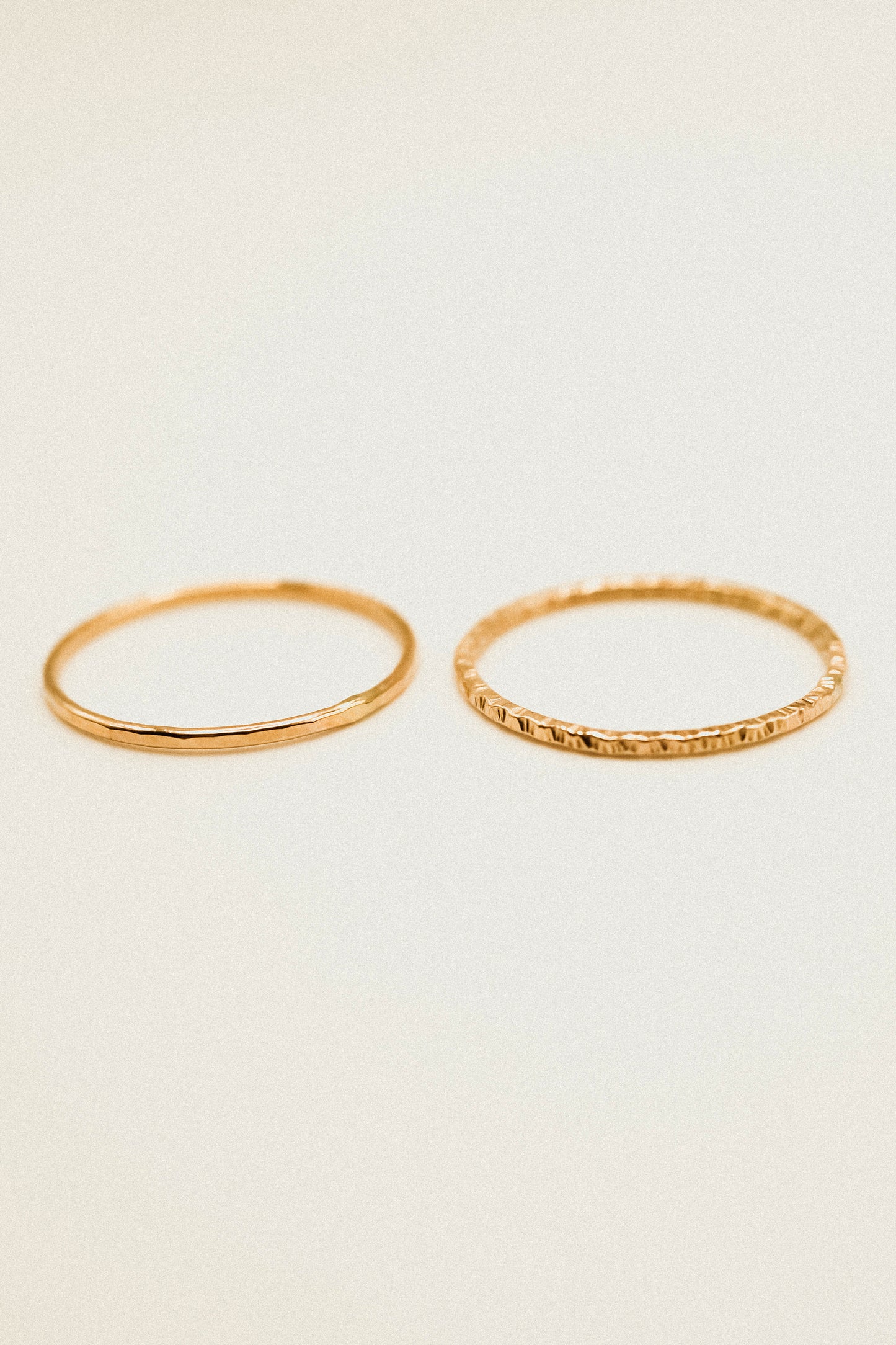 Sparkle Set of 2 Stacking Rings, 14K Gold Fill