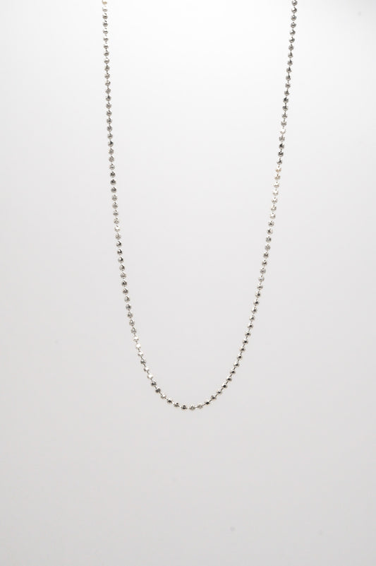 Disco Chain Necklace in Sterling Silver