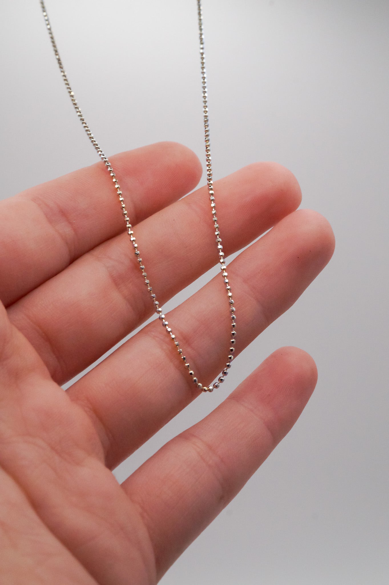 Disco Chain Necklace in Sterling Silver