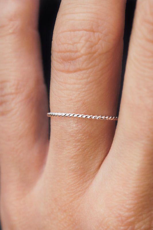 Twist Ring, Sterling Silver