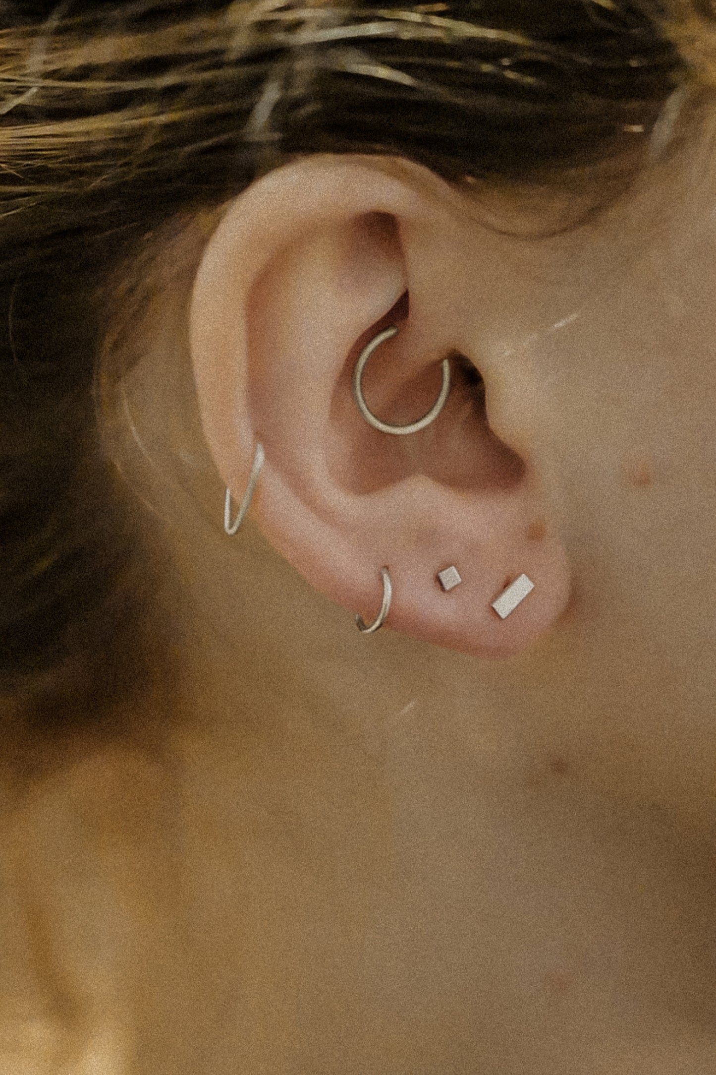 Mini Mirror Flat Back Stud Earring