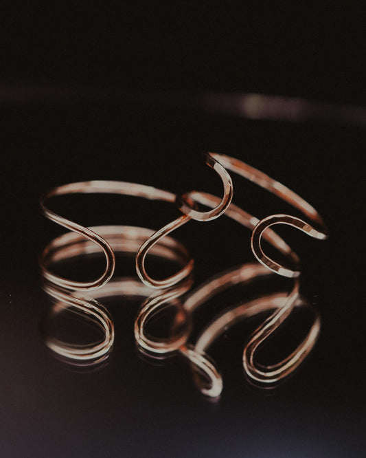 Stadium Cuff Ring, 14K Rose Gold Fill