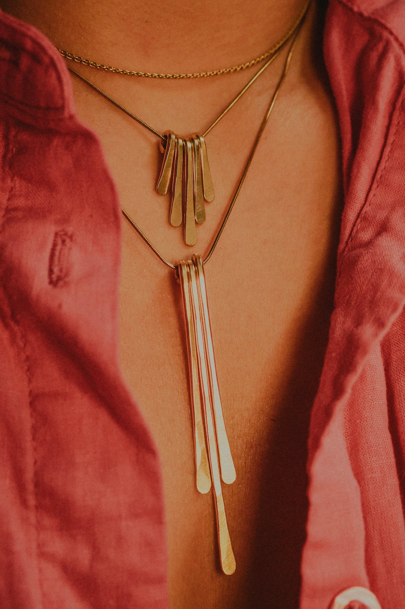 Medium Sunburst Necklace, Gold Fill, Rose Gold Fill, or Sterling Silver