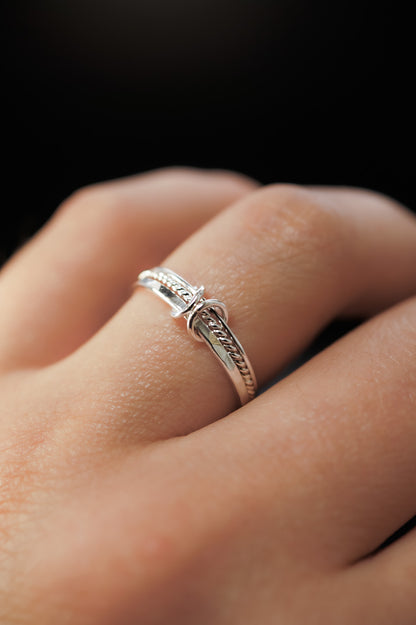 Duo Link Ring, Sterling Silver