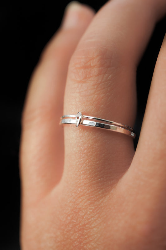 Link Ring, Sterling Silver