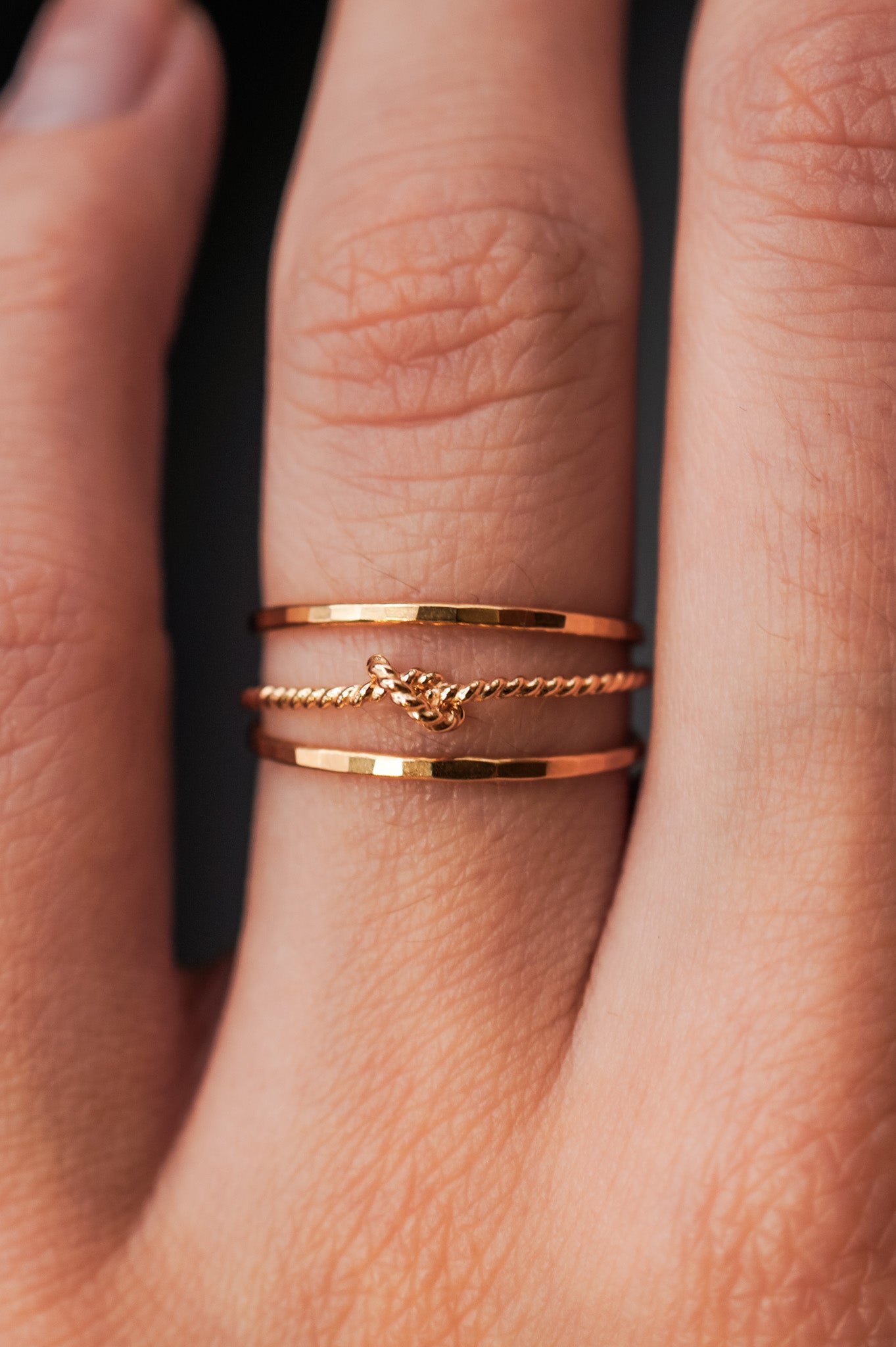 Twist Closed Knot Ring, 14K Gold Fill