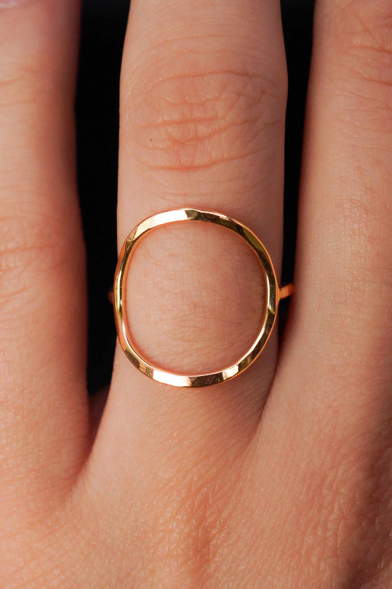 Circle Ring, Solid 14K Gold