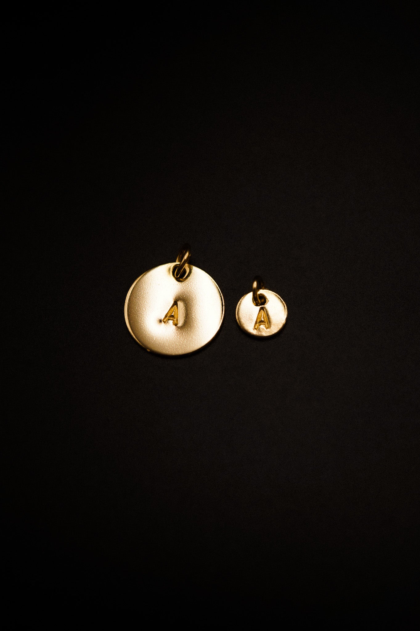 Tiny Monogram Circle Charm
