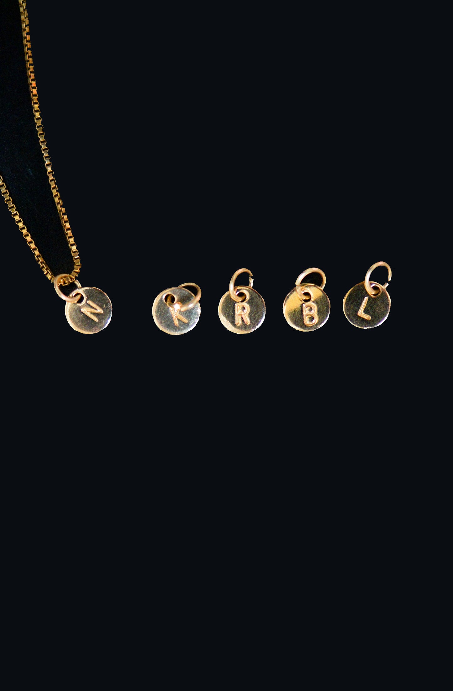Tiny Monogram Circle Charm