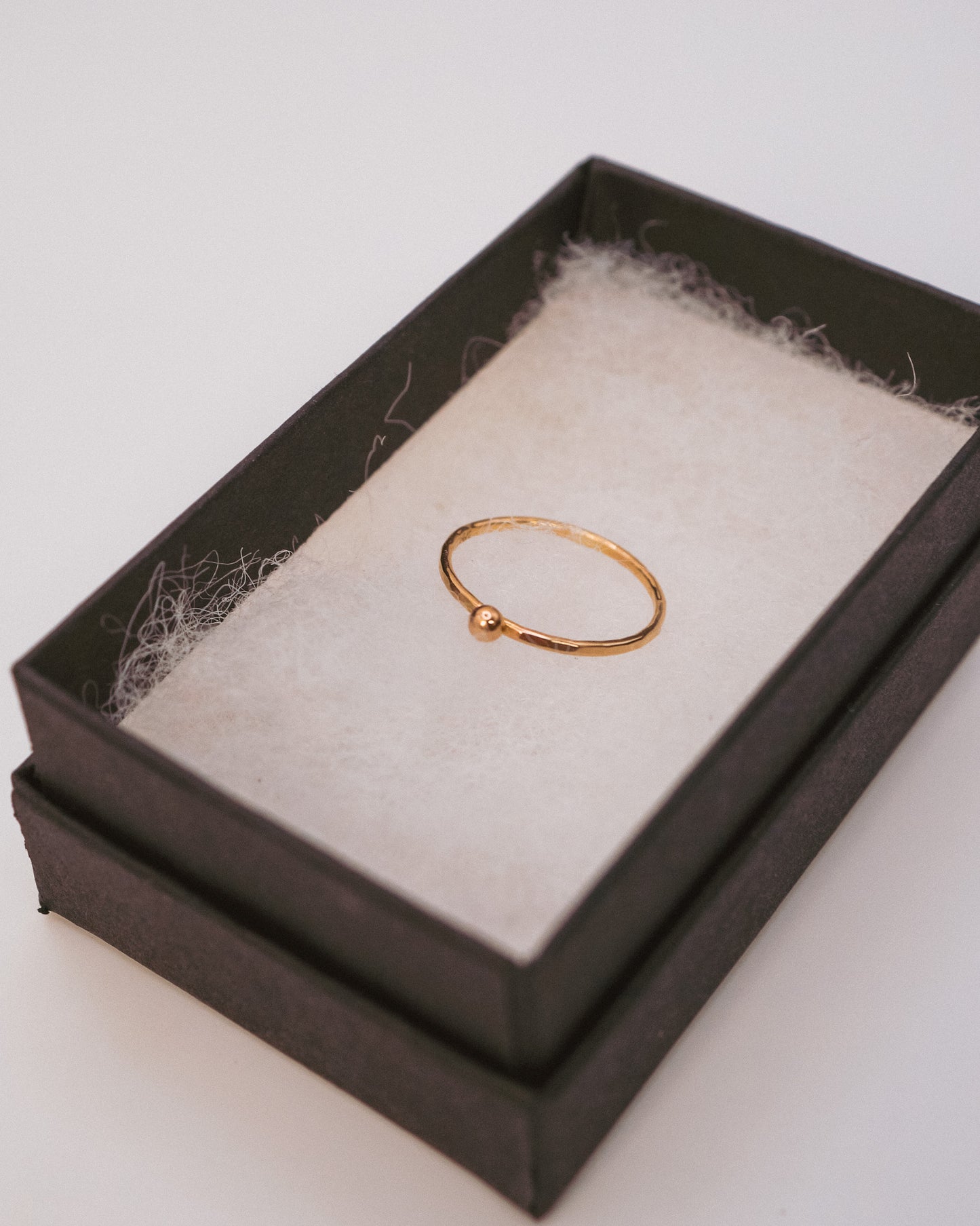 Dot Ring, Solid 14K Gold