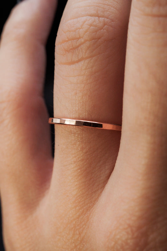 Thick Ring, 14K Rose Gold Fill