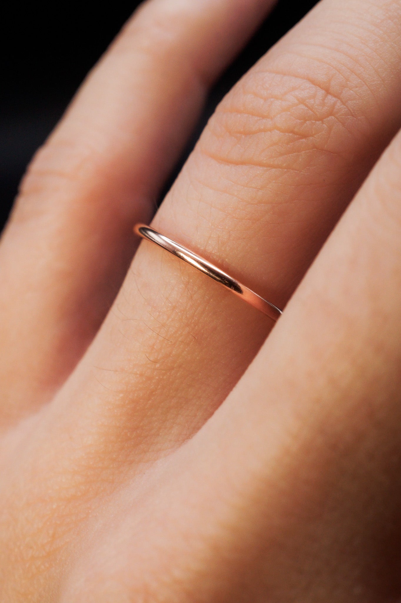 Thick Ring, 14K Rose Gold Fill