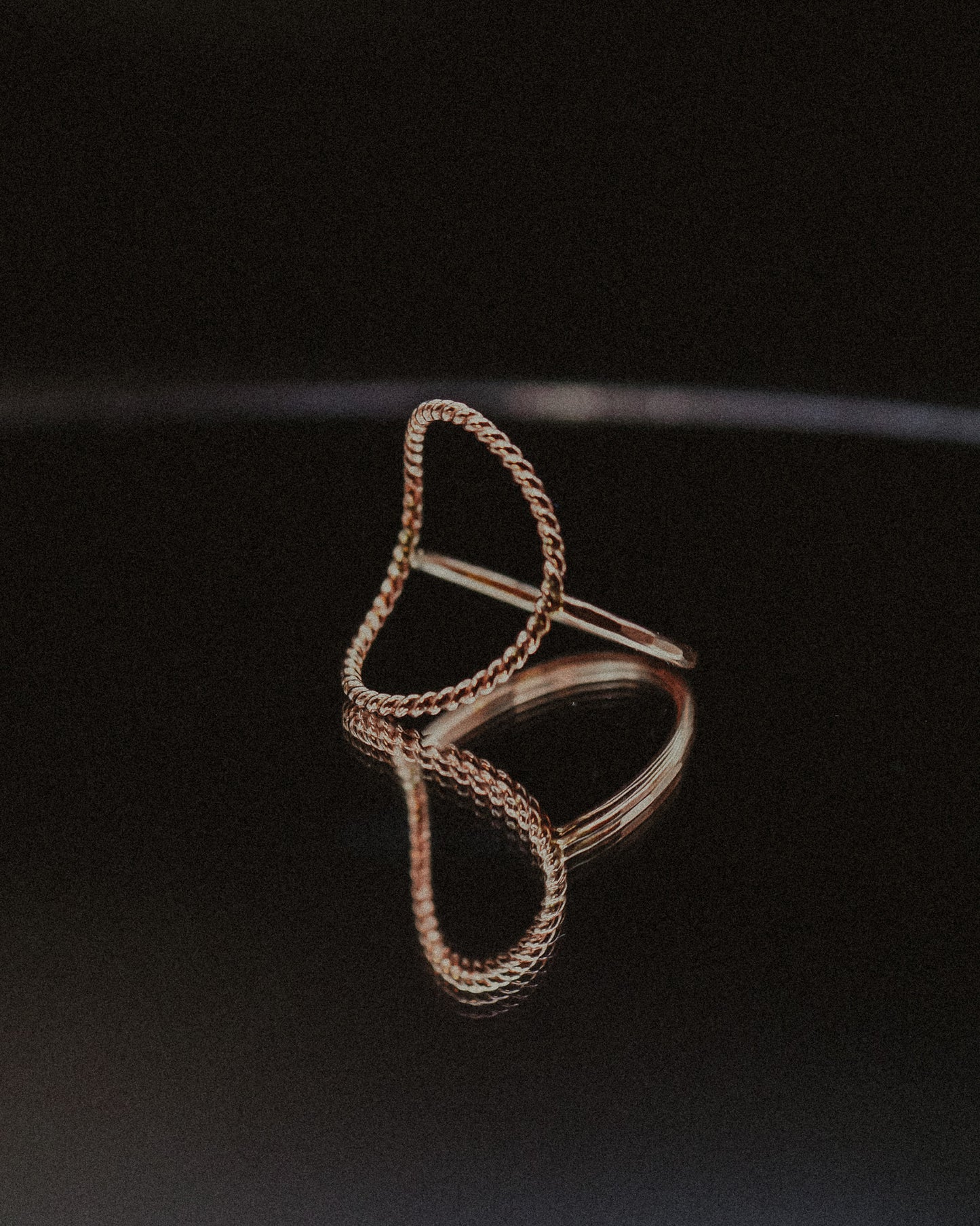 Twist Circle Ring, 14K Rose Gold Fill