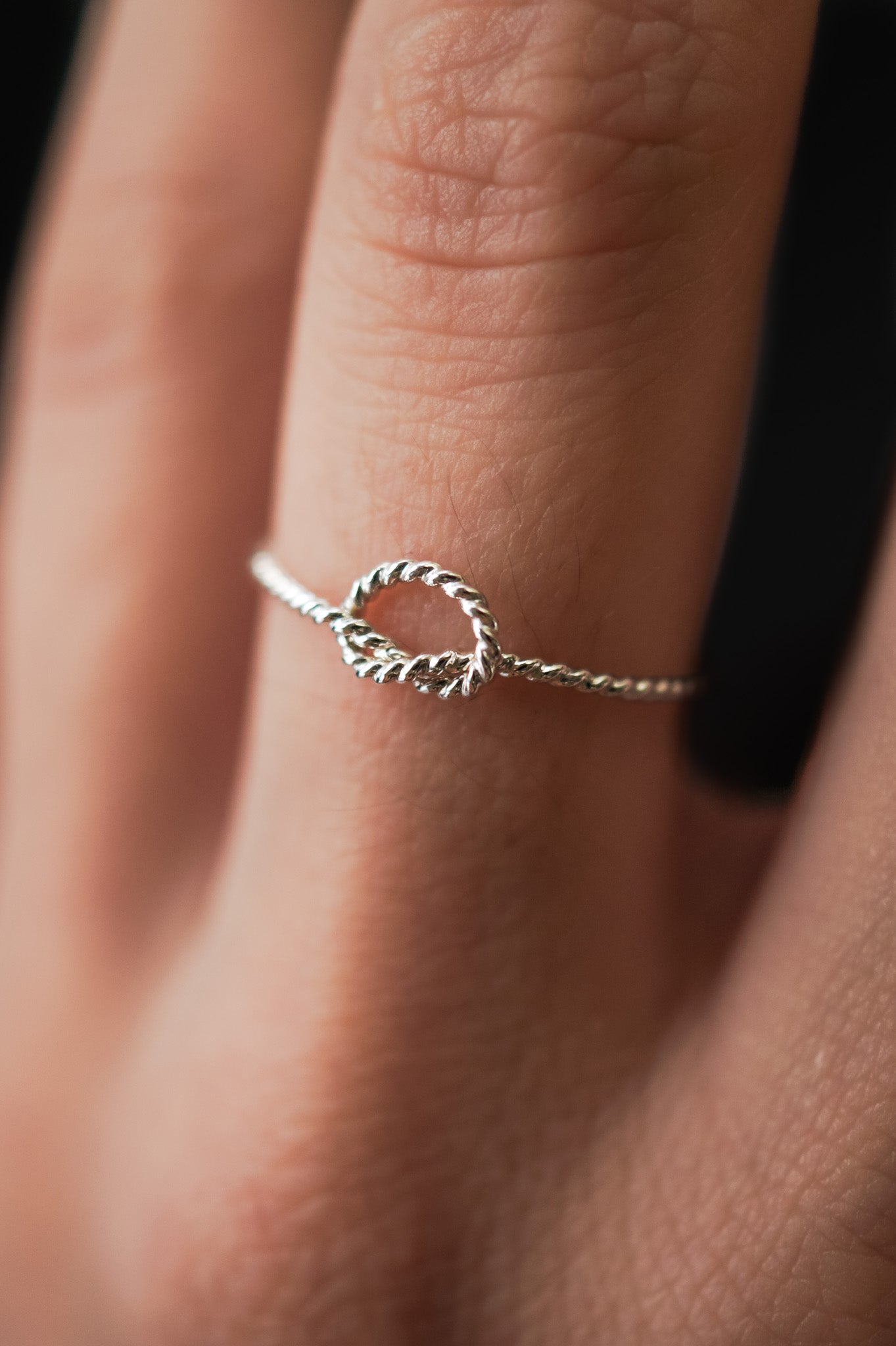 Twist Open Knot Ring,  Sterling Silver