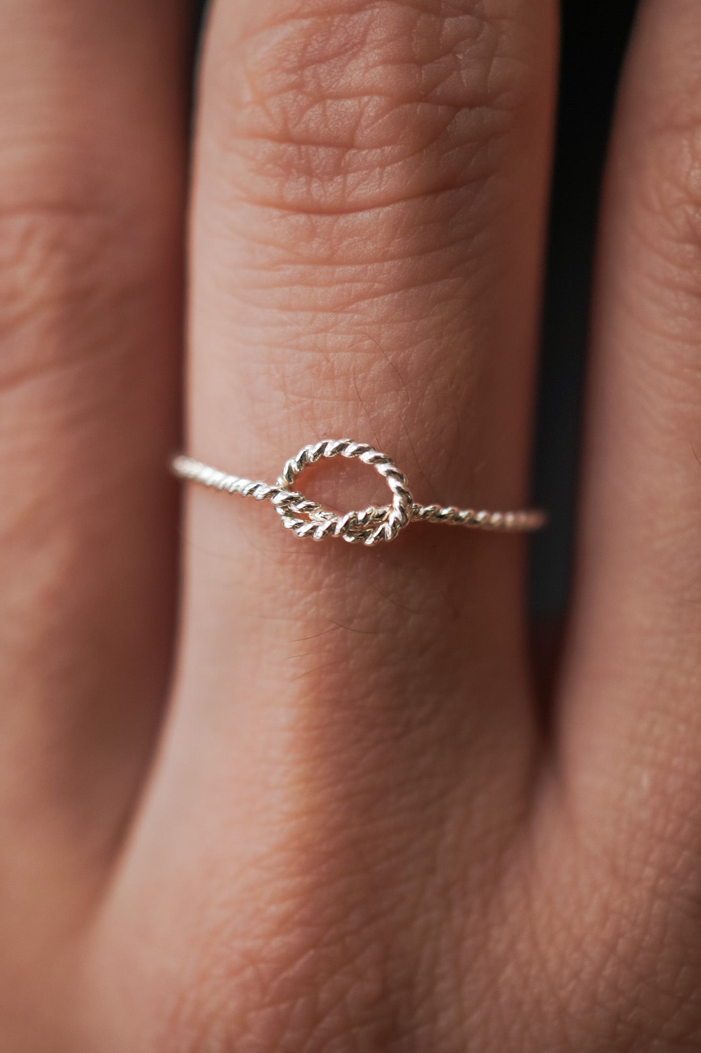 Twist Open Knot Ring,  Sterling Silver