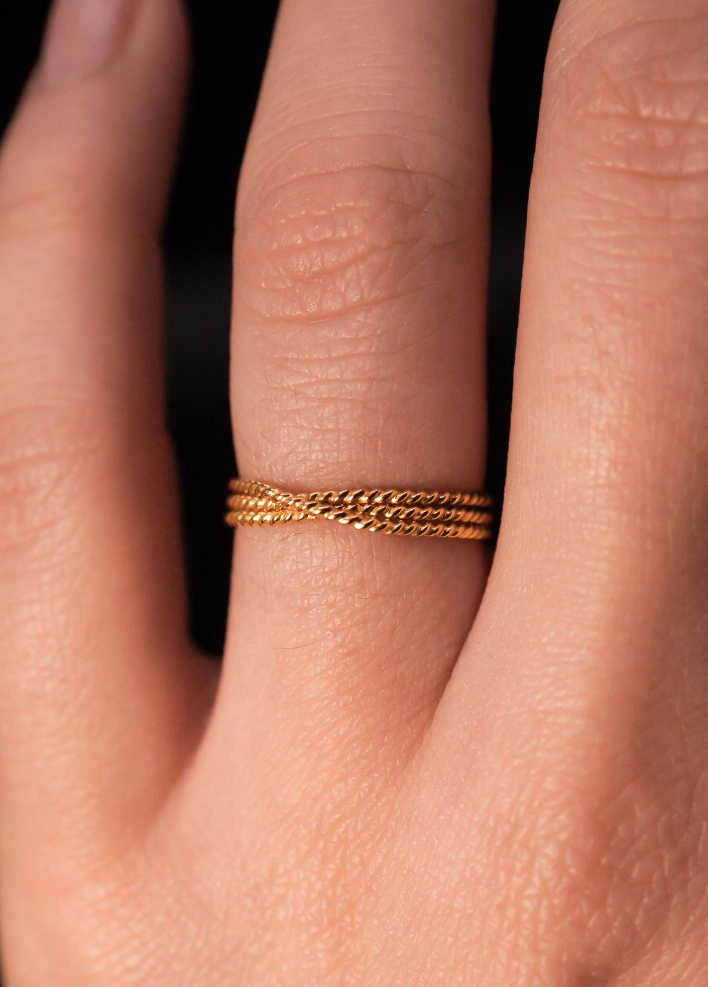 Twist Overlap Ring, 14K Gold Fill