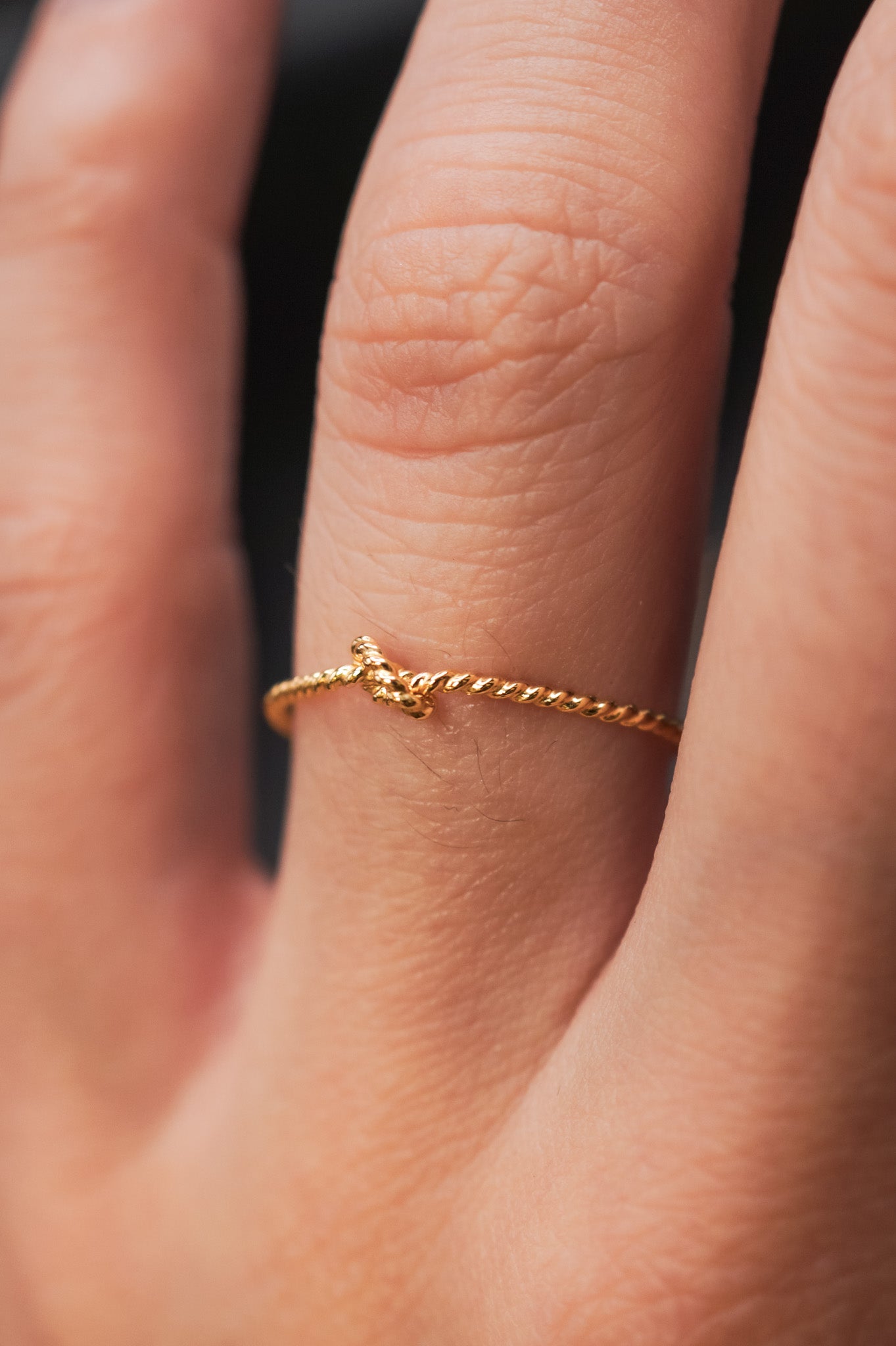 Twisted Closed Knot Ring, 14K Gold Fill